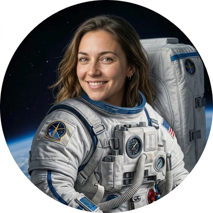 Mia, BrandKit’s AI support assistant, shown as an astronaut